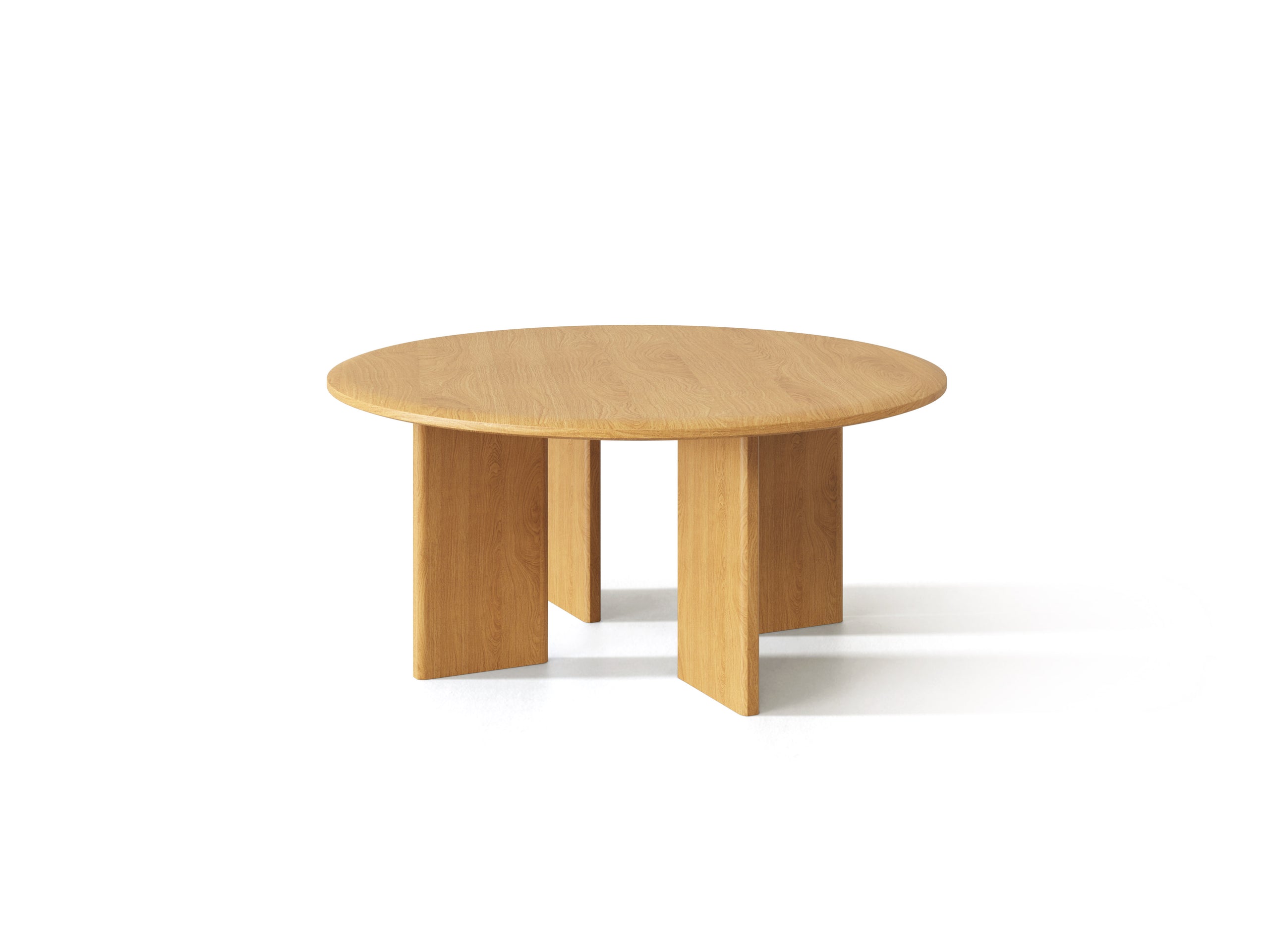 Micadoni Charlotte konferenčný stolík 90 × 90 × 40 cm - Drevo - PRÍRODNÝ DUB - 90 × 90 × 40 cm
