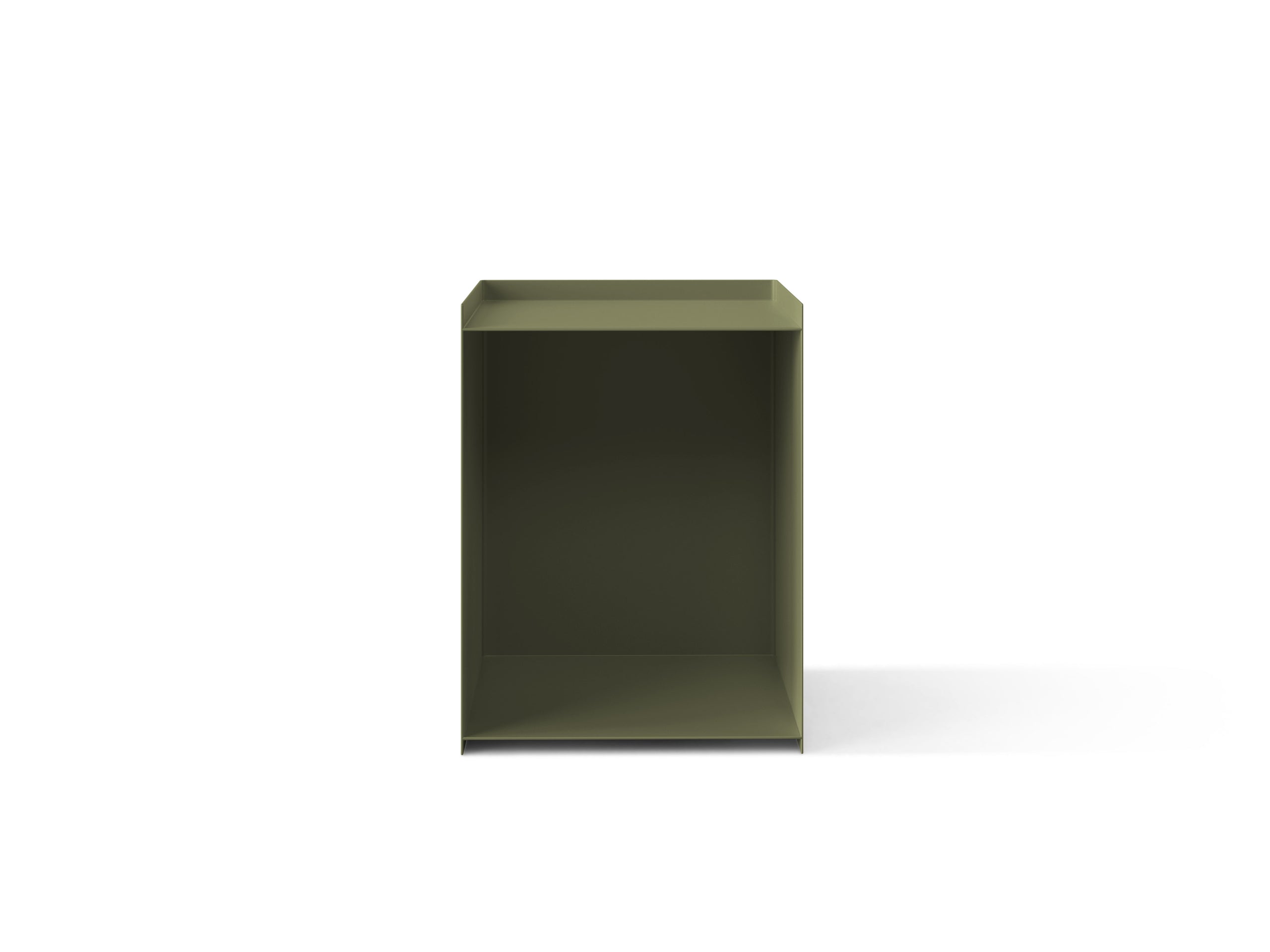 Micadoni Luca nočný stolík 39.5 × 39.5 × 51.5 cm - Kov (RAL 6013) - MACHOVOZELENÁ - 39.5 × 39.5 × 51.5 cm