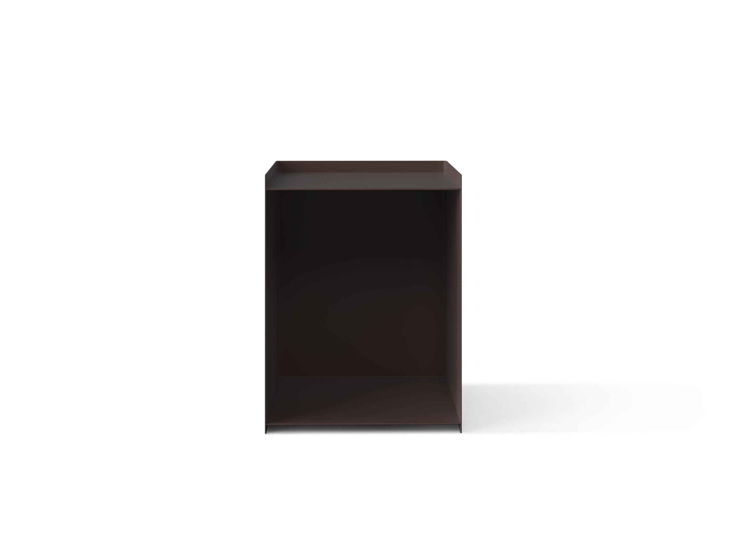 Micadoni Luca nočný stolík 39.5 × 39.5 × 51.5 cm - Kov (RAL 8019) - ESPRESSO - 39.5 × 39.5 × 51.5 cm