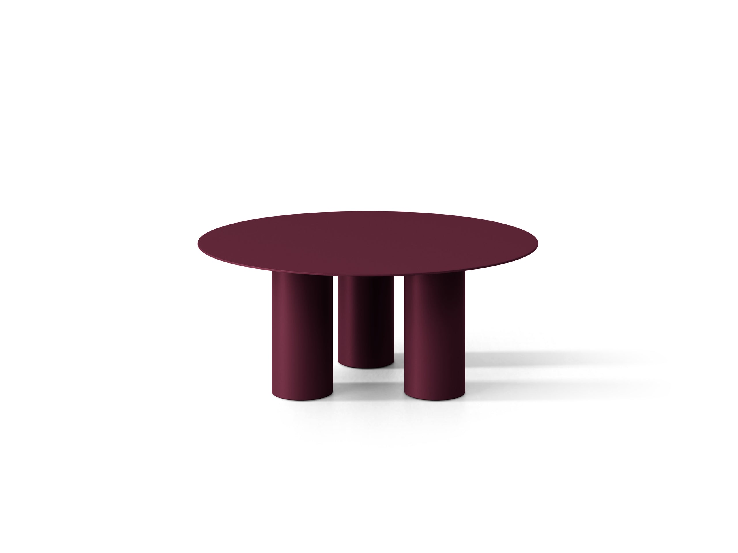 Micadoni Archie konferenčný stolík 80 × 80 × 33.5 cm - Kov (RAL 3004) - BORDOVÁ - 80 × 80 × 33.5 cm