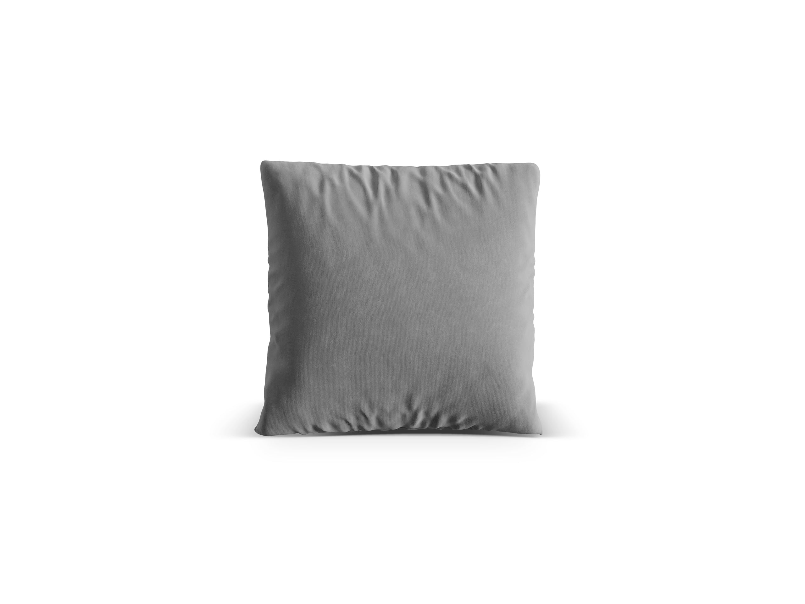 Micadoni Nuria dekoratívny vankúš 70 × 70 × 15 cm - Zamat Paris Steel (Pariste) - SIVÁ - 40 × 40 × 13 cm