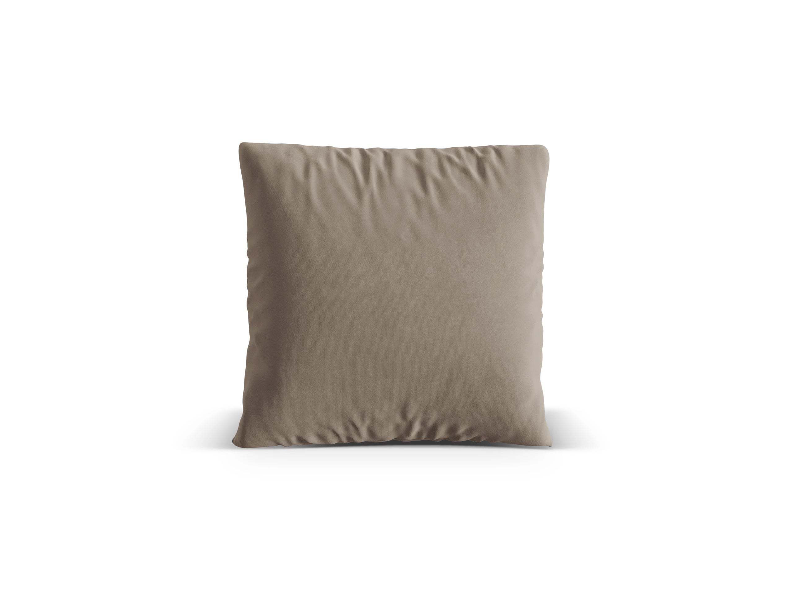 Micadoni Nuria dekoratívny vankúš 70 × 70 × 15 cm - Zamat Paris Khaki (Parikha) - TEPLÁ SIVÁ - 50 × 50 × 19 cm