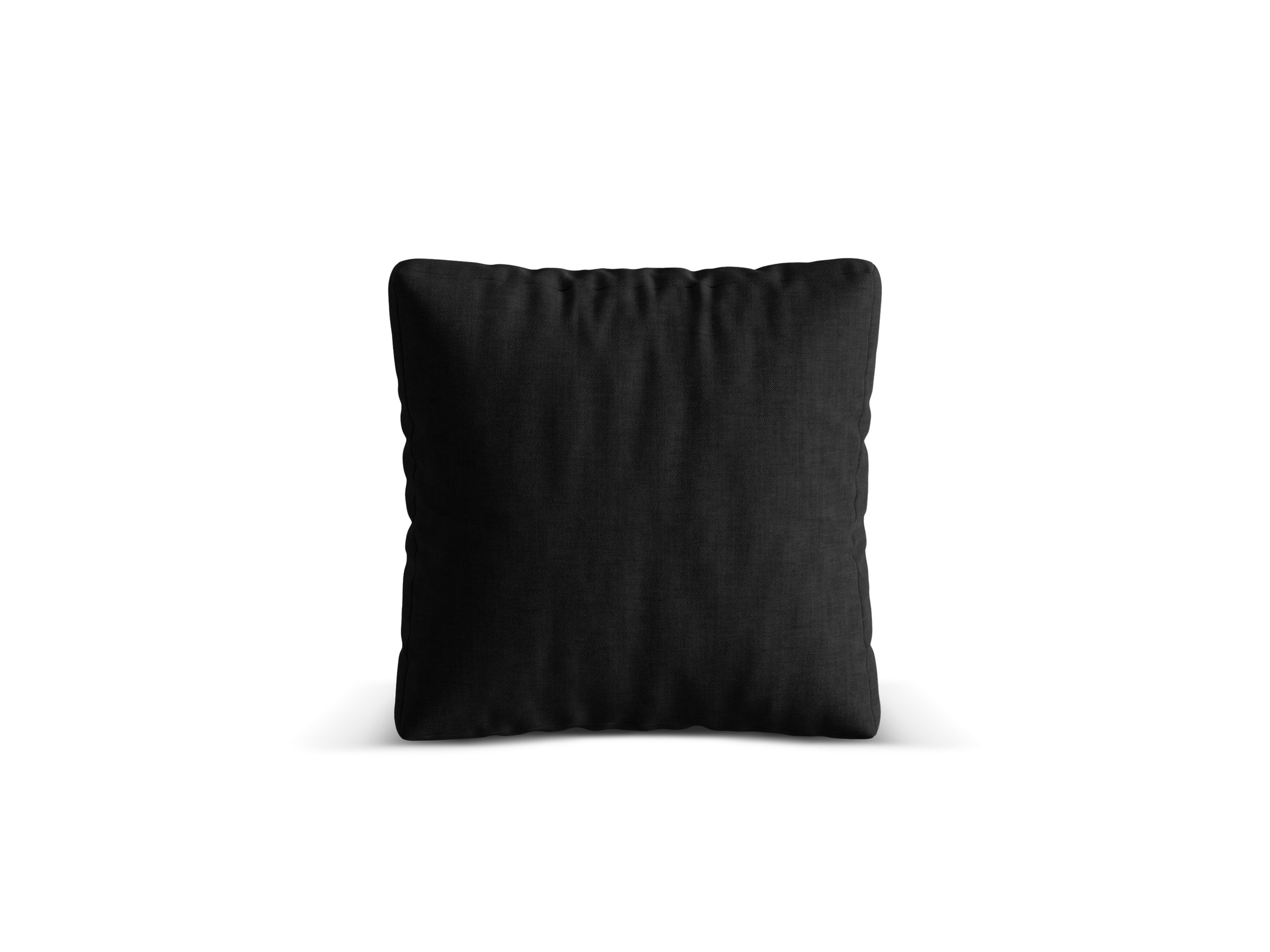 Micadoni Martina dekoratívny vankúš 65 × 65 × 4 cm - Štrukturovaná látka Boston Black (Boblack) - ČIERNA - 40 × 40 × 4 cm