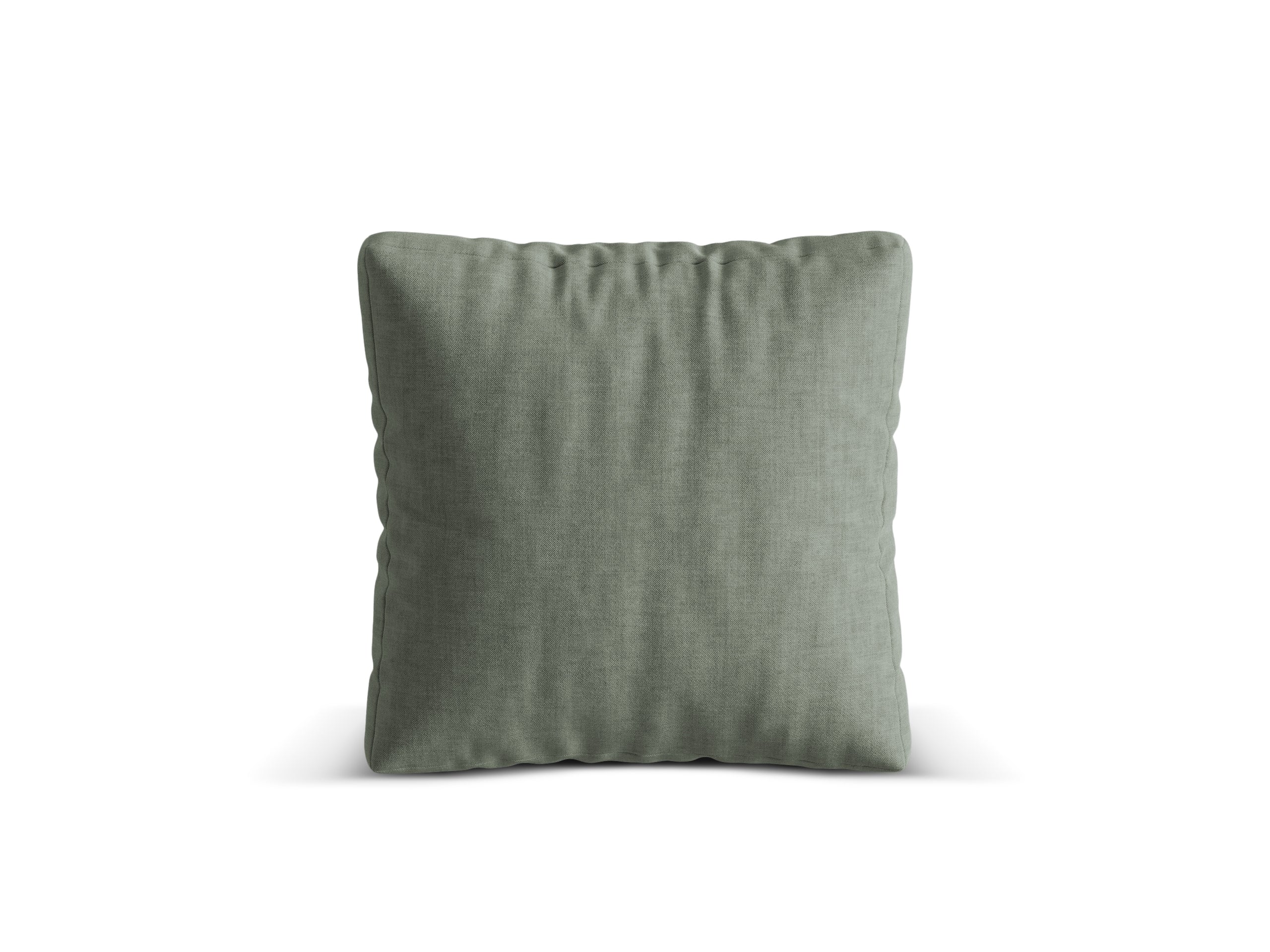 Micadoni Martina dekoratívny vankúš 65 × 65 × 4 cm - Štrukturovaná látka Boston Water Green (Bowagreen) - MACHOVOZELENÁ - 65 × 65 × 4 cm