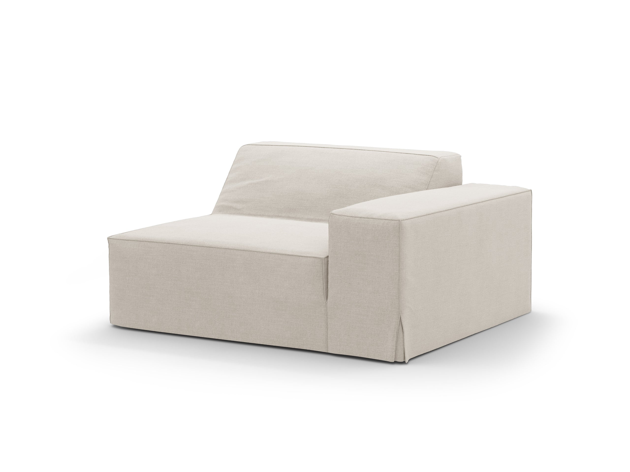 Micadoni Jodie poťah 102 × 99 cm - Štrukturovaná látka LINS 04 (Lin04) - PRÍRODNÁ - 102 × 99 cm - Pravé prevedenie