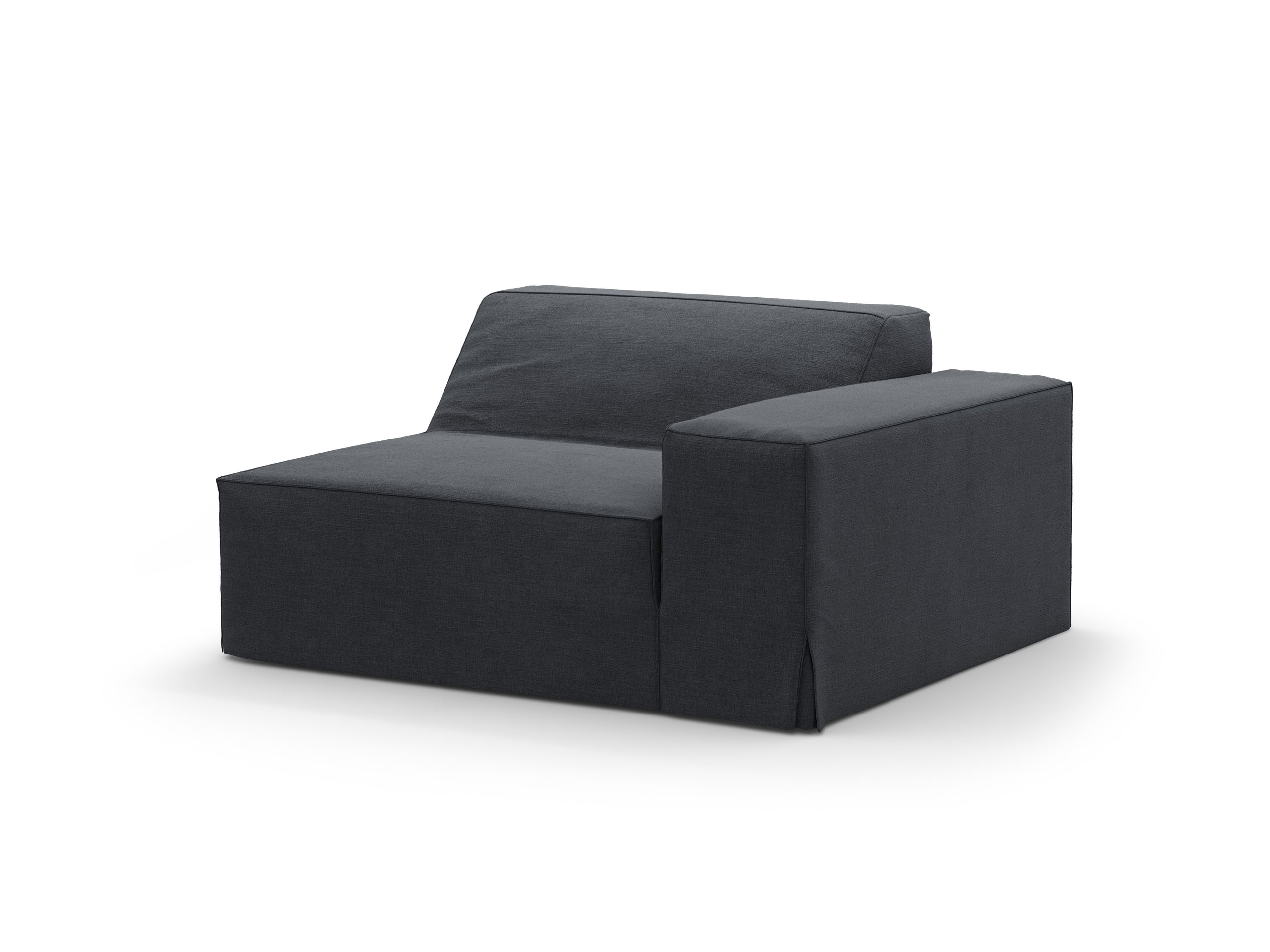 Micadoni Jodie poťah 102 × 99 cm - Štrukturovaná látka LINS 89 (Lin89) - SIVOMODRÁ - 102 × 99 cm - Pravé prevedenie