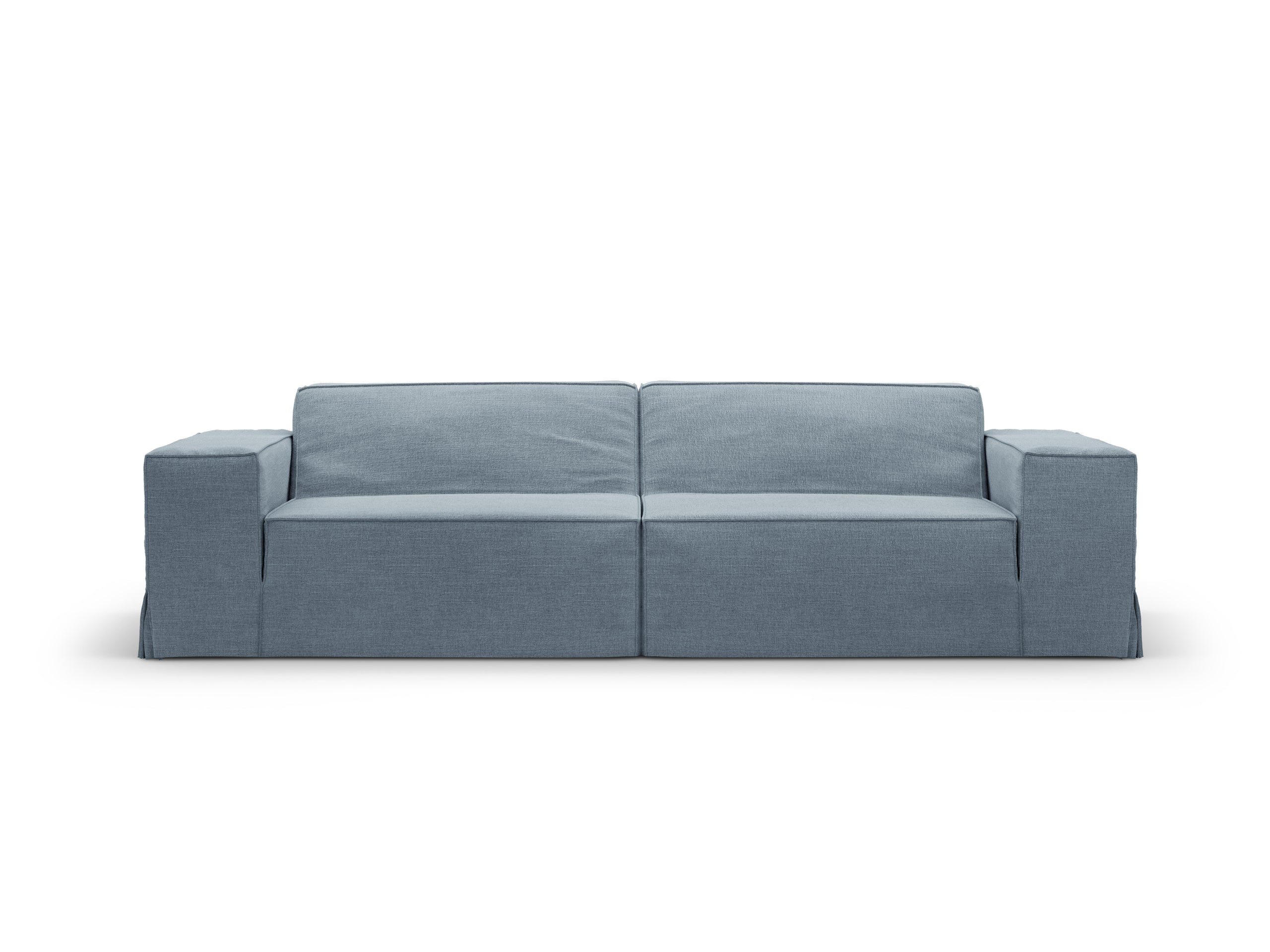 Micadoni Jodie poťah 204 × 99 cm - Štrukturovaná látka LINS 81 (Lin81) - TLMENÁ MODRÁ - 204 × 99 cm