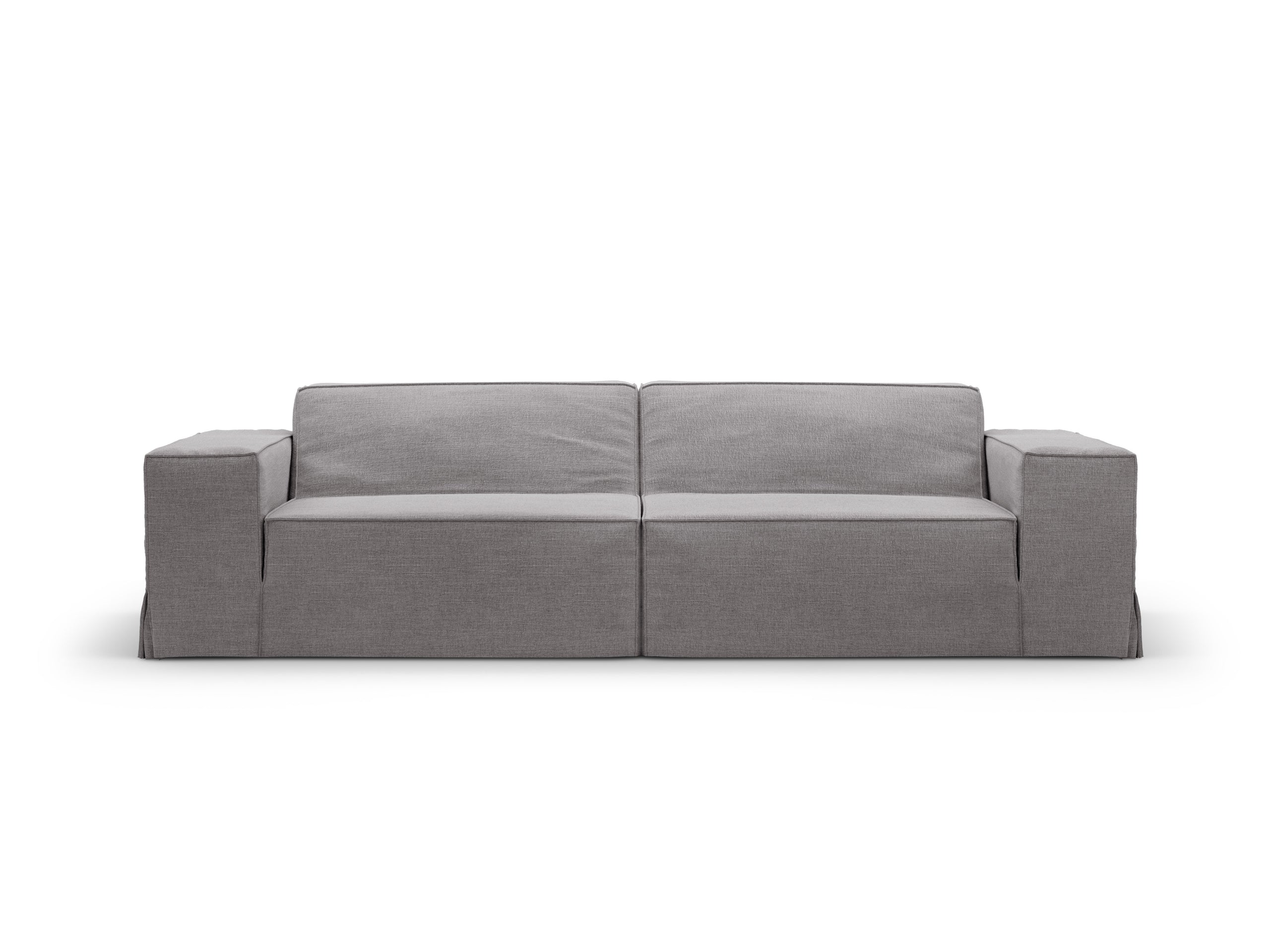 Micadoni Jodie poťah 204 × 99 cm - Štrukturovaná látka LINS 07 (Lins07) - TEPLÁ SIVÁ - 204 × 99 cm