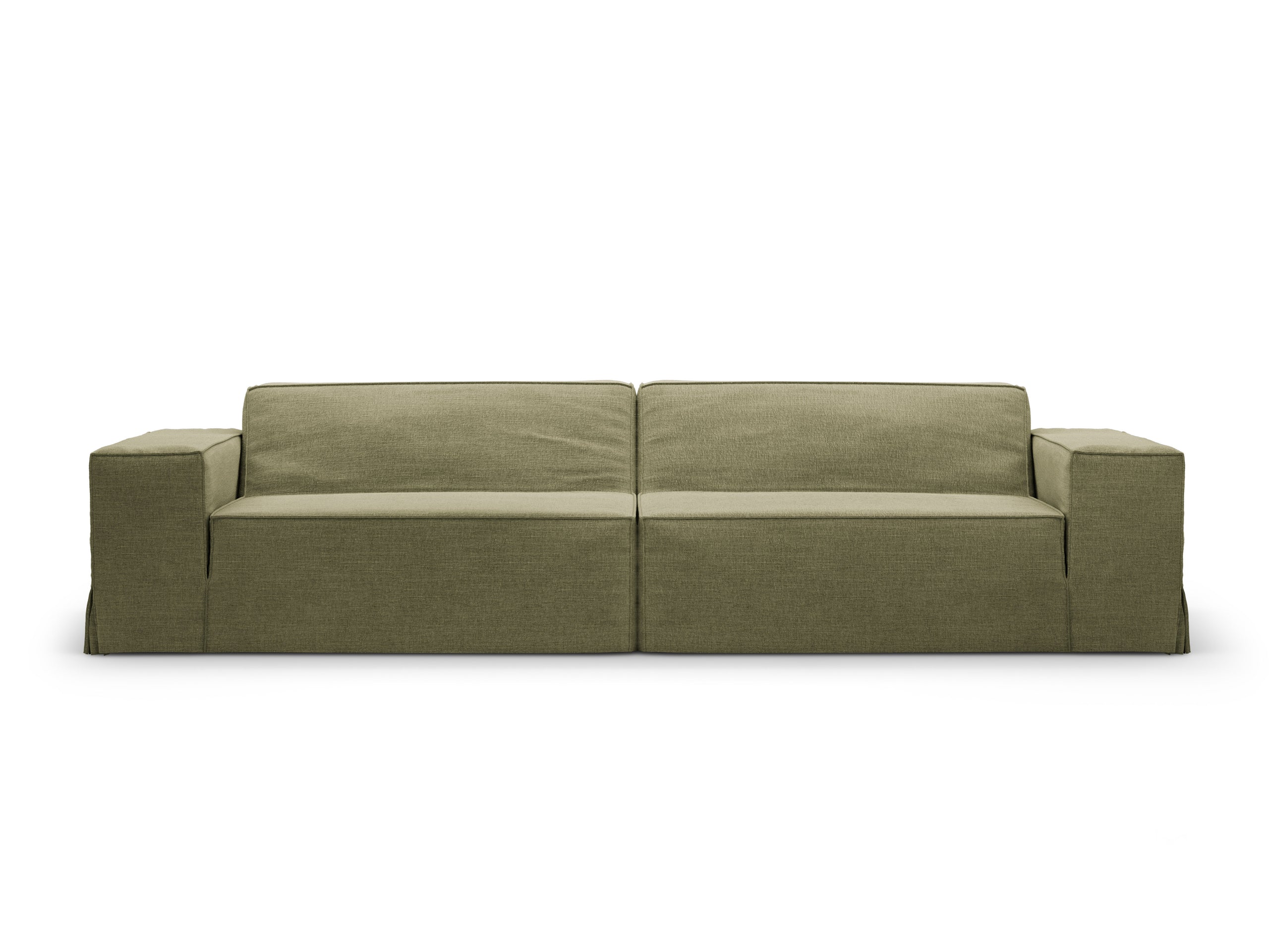 Micadoni Jodie poťah 244 × 99 cm - Štrukturovaná látka LINS 74 (Lin74) - SVETLOZELENÁ - 244 × 99 cm