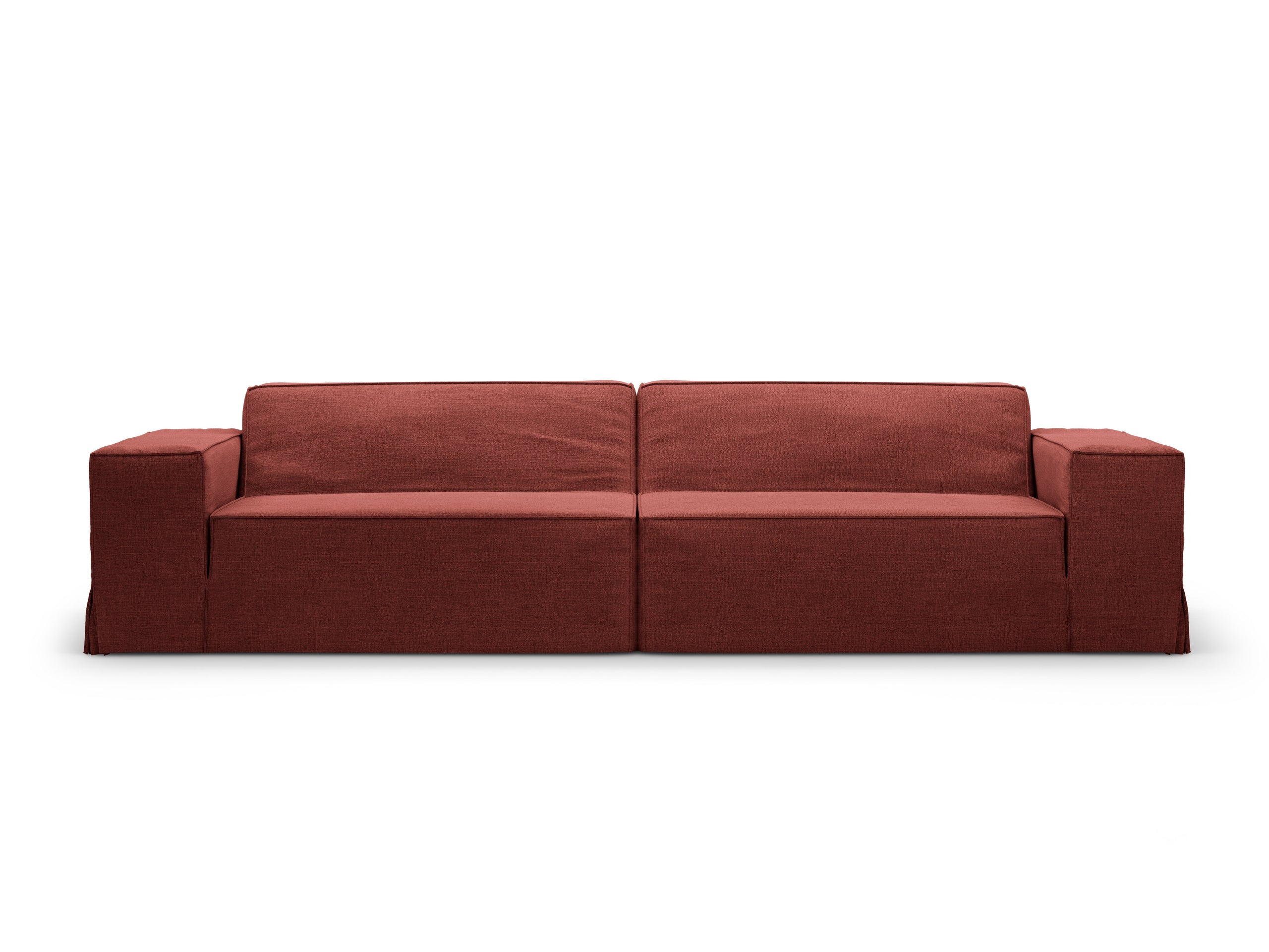 Micadoni Jodie poťah 244 × 99 cm - Štrukturovaná látka LINS 58 (Lin58) - ČEREŠŇOVÁ - 244 × 99 cm