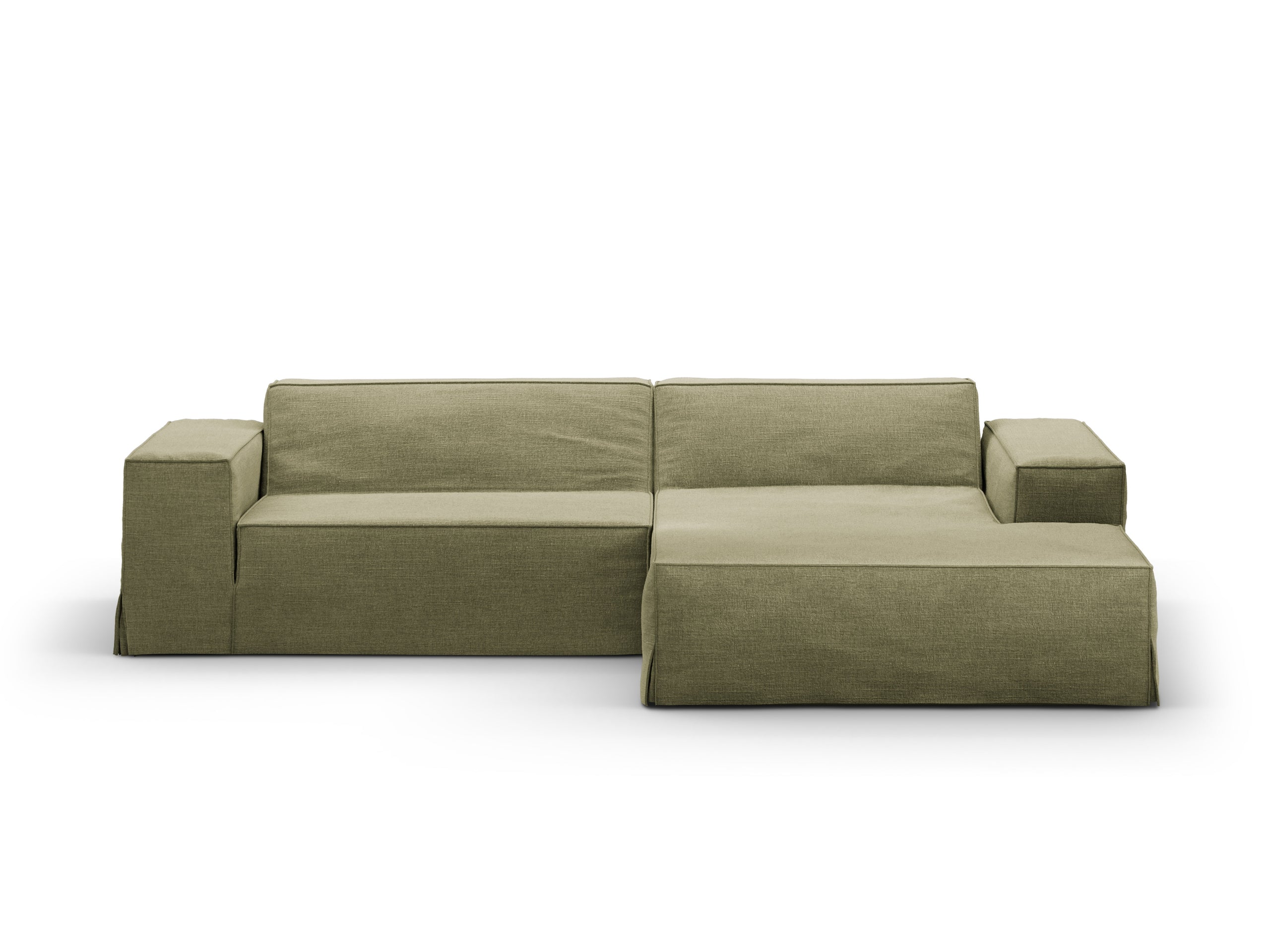 Micadoni Jodie poťah 224 × 162 cm - Štrukturovaná látka LINS 74 (Lin74) - SVETLOZELENÁ - 224 × 162 cm - Pravé prevedenie
