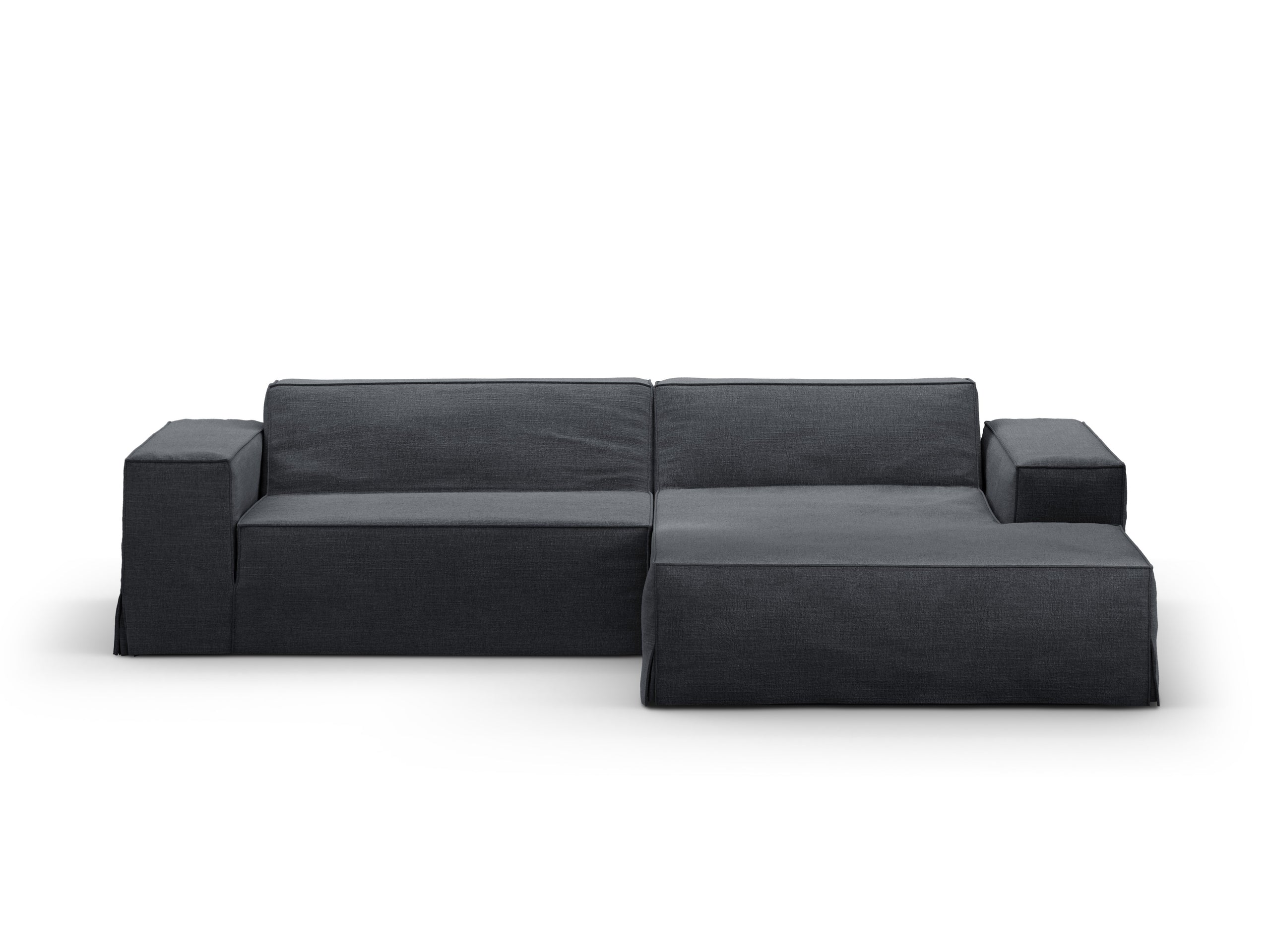 Micadoni Jodie poťah 224 × 162 cm - Štrukturovaná látka LINS 89 (Lin89) - SIVOMODRÁ - 224 × 162 cm - Pravé prevedenie