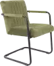 Dutchbone Stitched Velvet čalúnená stolička - Zelená