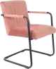 Dutchbone Stitched Velvet čalúnená stolička - Ružová