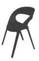 Barcelona DD Carla dizajnová stolička - výpredaj skladu - Čierna