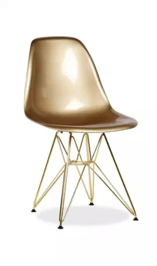 Roomfactory SD Chrome zlatá stolička - výpredaj skladu