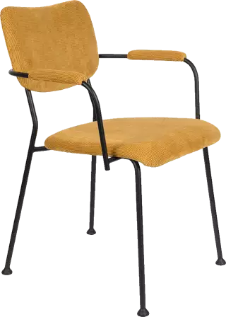 Zuiver Benson dizajnové stoličky - Okrová, S podrúčkami