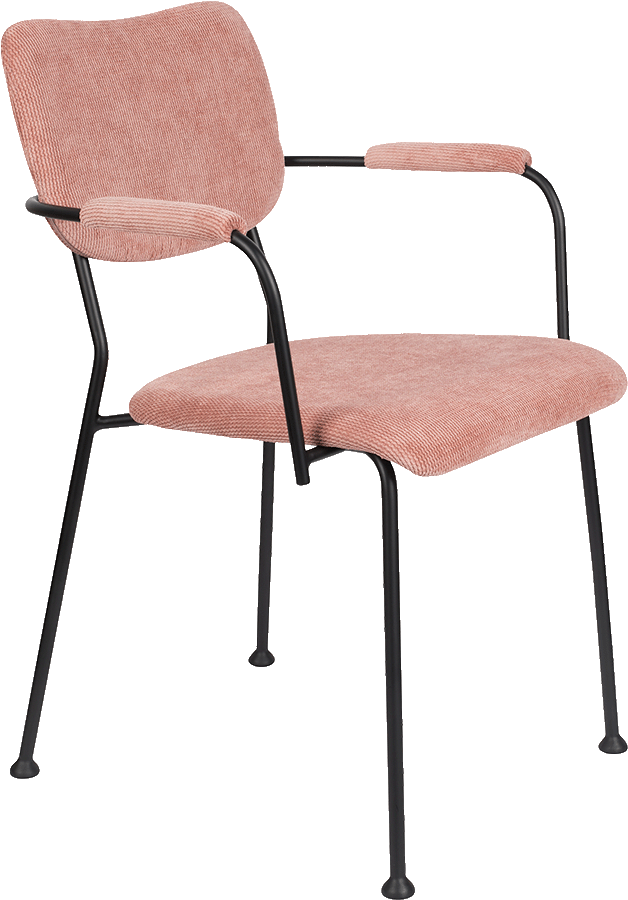 Zuiver Benson dizajnové stoličky - Ružová, S podrúčkami