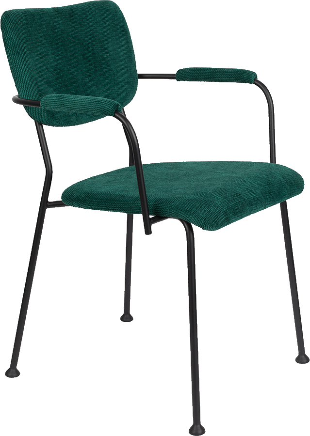 Zuiver Benson dizajnové stoličky - Zelená, S podrúčkami