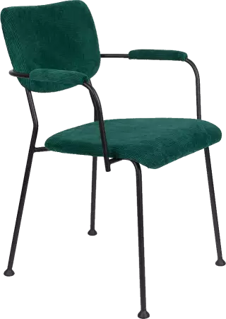 Zuiver Benson dizajnové stoličky - Zelená, S podrúčkami