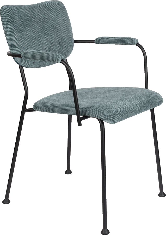Zuiver Benson dizajnové stoličky - Sivomodrá, S podrúčkami