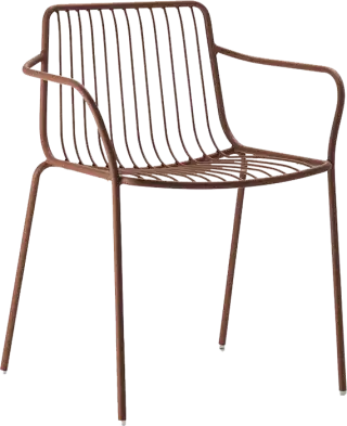 Pedrali Nolita 3650 a 3655 záhradné stoličky - Hnedá, S podrúčkami