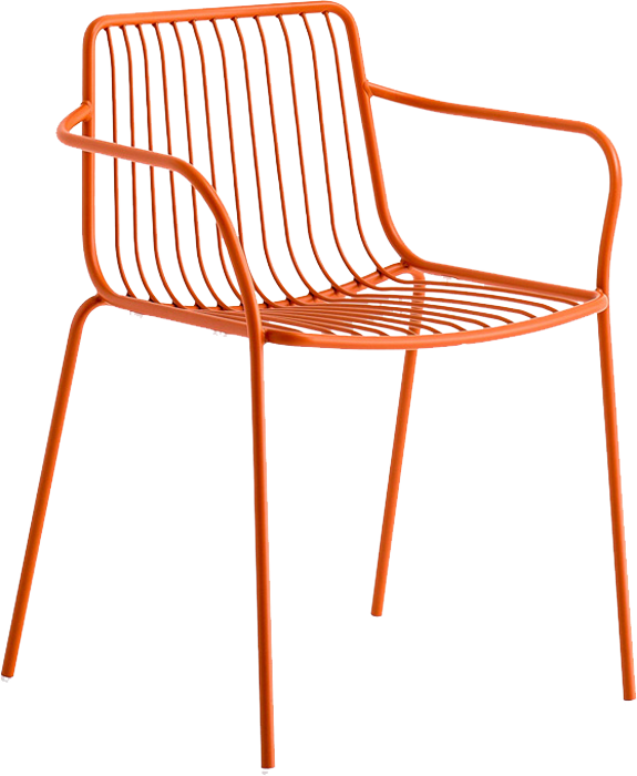 Pedrali Nolita 3650 a 3655 záhradné stoličky - Oranžová, S podrúčkami