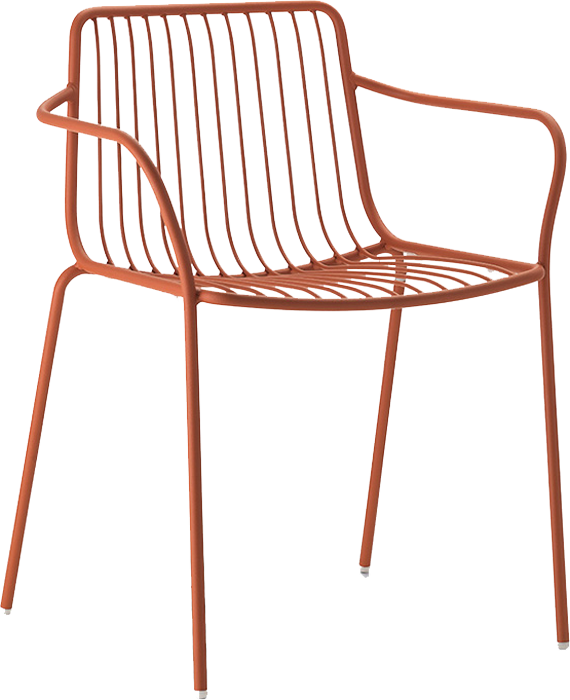 Pedrali Nolita 3650 a 3655 záhradné stoličky - Červená, S podrúčkami