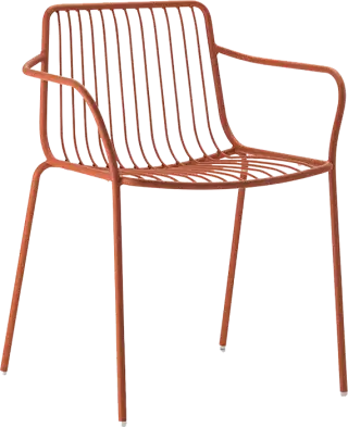 Pedrali Nolita 3650 a 3655 záhradné stoličky - Červená, S podrúčkami