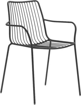 Pedrali Nolita 3651 a 3656 dizajnové stoličky - Antracitová, S podrúčkami