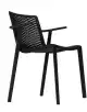 Barcelona DD Netkat dizajnová stolička - Čierna, S podrúčkami
