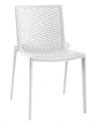 Barcelona DD Netkat dizajnová stolička - Biela, Bez podrúčok