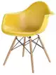Roomfactory Arch Wood plastová stolička - Žltozelená