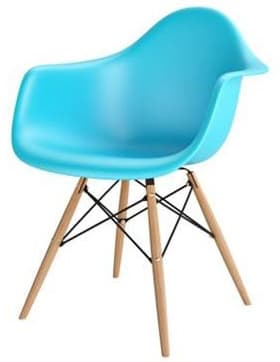 Roomfactory Arch Wood plastová stolička - Bledomodrá