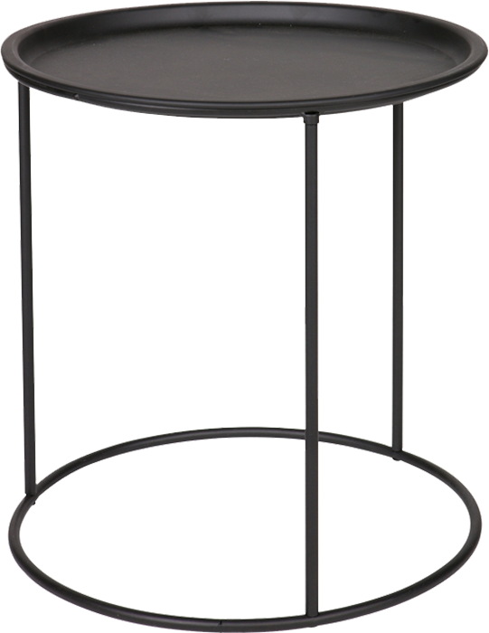 Woood Ivar kovový príručný stolík - Čierna, 40 cm