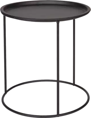 Woood Ivar kovový príručný stolík - Čierna, 40 cm