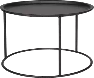 Woood Ivar kovový príručný stolík - Čierna, 56 cm