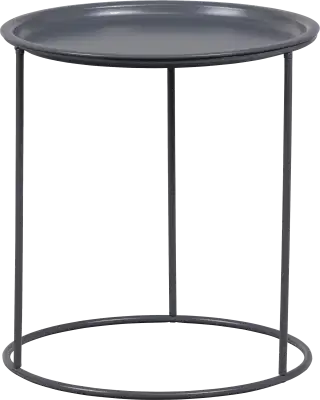 Woood Ivar kovový príručný stolík - Sivá, 40 cm