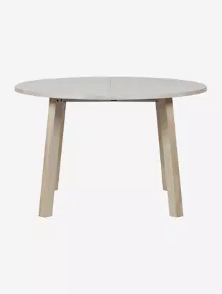 Woood Lange kruhový drevený stôl - Svetlé drevo