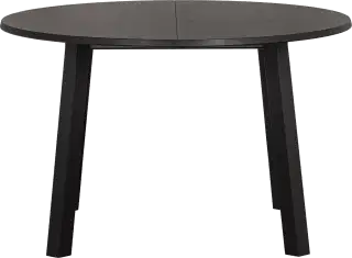 Woood Lange kruhový drevený stôl - Čierna