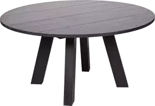 Woood Rhonda veľký kruhový jedálenský stôl - Čierna