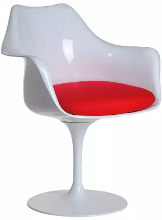 Roomfactory Swing otočné kreslo - Biela + červená