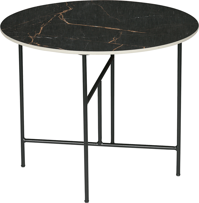 Woood Vida stolíky do obývačky s porcelánovou doskou - Čierna, 60 cm