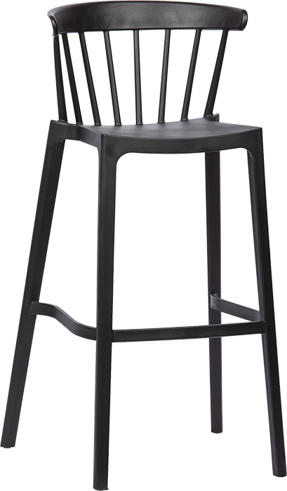 Woood Bliss barové stoličky - Čierna