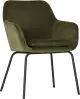 Vtwonen Mood čalúnená stolička s opierkami - Zelená