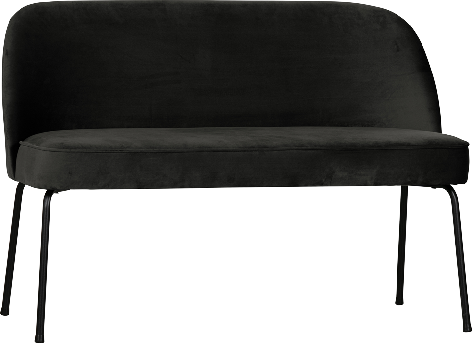 BePureHome Vogue zamatová jedálenská lavica - Čierna