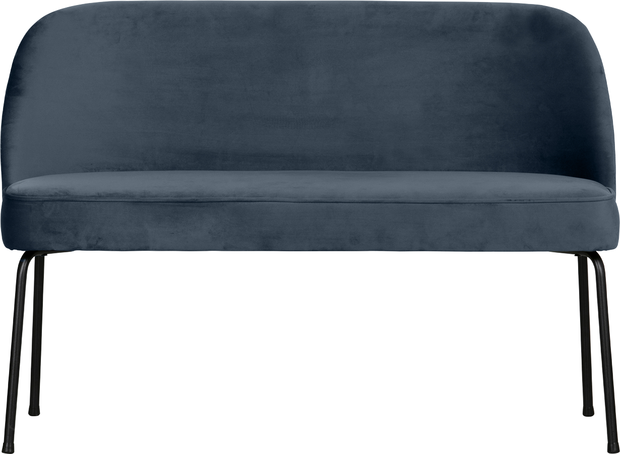 BePureHome Vogue zamatová jedálenská lavica - Modrá