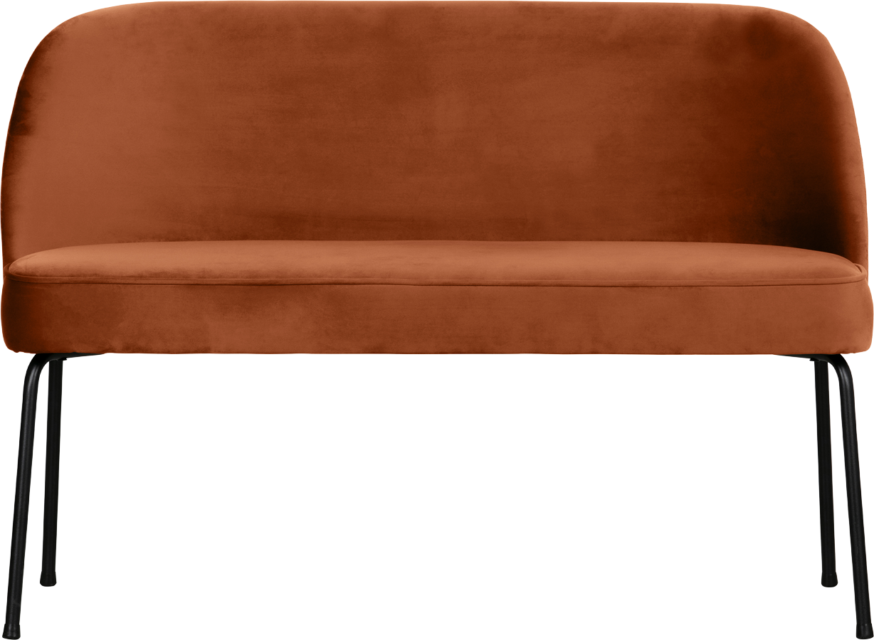 BePureHome Vogue zamatová jedálenská lavica - Oranžová