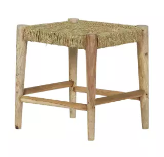 BePureHome Wicker drevené stoličky bez operadla 2