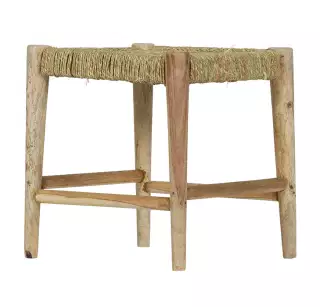 BePureHome Wicker drevené stoličky bez operadla 4